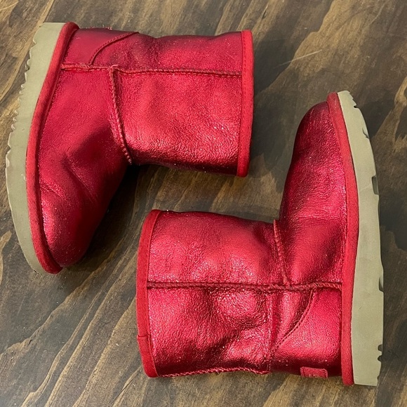 UGG Youth girls Classic Ii Metallic Sparkle Fashion Boot size US 13C - Picture 4 of 6